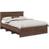 vidaXL Bedframe met hoofdeinde Bruin Eiken 150 x 200 cm Bewerkt hout