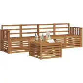 vidaXL Buiten bank set 5 st Naturel Massief Acacia Hout