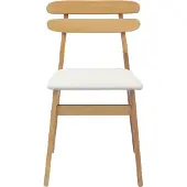 vidaXL Eetkamerstoel 2 st Massief Rubberhout Natuurlijk en Licht