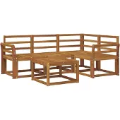 vidaXL Buiten bank set 5 st Naturel Massief Acacia Hout