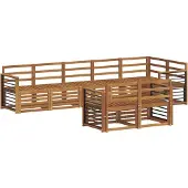 vidaXL Buiten bank set 8 st Naturel Polyester