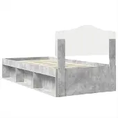 vidaXL Bedframe Betonnen Grijs 90 x 190 cm Massief grenenhout