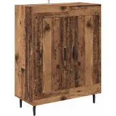 vidaXL Highboard 2 st Oudhout 69,5 x 34 x 180 cm Bewerkt hout