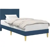 vidaXL Bedframe met hoofdeinde Blauw 80 x 200 cm Stof