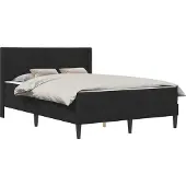 vidaXL Bedframe met matras met hoofdeinde Zwart 160 x 200 cm Fluweel