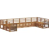vidaXL Buiten bank set 10 st Naturel