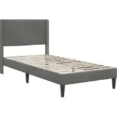 vidaXL Bedframe met hoofdeinde Donkergrijs 90 x 190 cm Fluweel