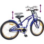 vidaXL Kinderfiets 22 Inch voor 7-12 jaar oud Donkerblauw