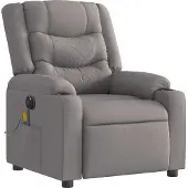 vidaXL Massagestoel verstelbaar stof taupe
