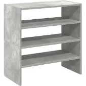 vidaXL Schoenenrekken 2 st stapelbaar 60x30x30,5 cm betongrijs