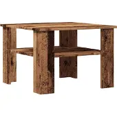 vidaXL Salontafel 60x60x42 cm bewerkt hout oud houtkleurig