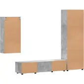 vidaXL Tv-meubelset FLORIN 3 st 150 x 39 x 30 cm Betongrijs
