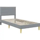 vidaXL Bedframe Lichtgrijs 100 x 200 cm Stof