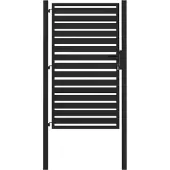 vidaXL Tuinpoort afsluitbaar 100x150 cm aluminium zwart