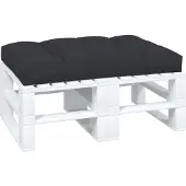 vidaXL Palletkussen 120x80x12 cm stof zwart