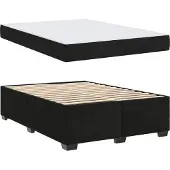vidaXL Bedframe met matras Zwart 140 x 200 cm Stof