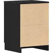 vidaXL Nachtkastje Zwart Eiken 38x35x55 cm Bewerkt Hout