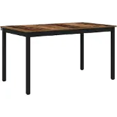 vidaXL Eettafels 140 x 80 x 75 cm Bewerkt hout Eikenhout Rechthoekig