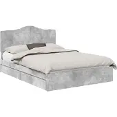 vidaXL Opbergbed met lade Beton Grijs 150 x 200 cm Bewerkt hout