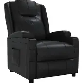 vidaXL Fauteuil verstelbaar kunstleer zwart