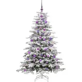 vidaXL Kunstmatige Hinged Kerstboom Wit 180 cm PE en PVC