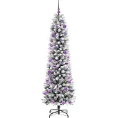 vidaXL Kunstkerstboom Wit 240 cm PVC en Metaal en Plastic