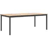 vidaXL Eettafel Naturel 200 x 100 x 75 cm Massief grenenhout