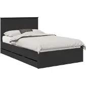 vidaXL Bedframe met lade met opslag Zwart 120 x 190 cm Ingenieurshout