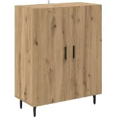 vidaXL Highboard 2 st Artisan Eiken 69,5 x 34 x 180 cm Bewerkt hout