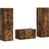 vidaXL Tv-meubelset 5 st Rook Eiken Bewerkt hout