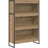 vidaXL Boekenkast 80 x 30 x 121 cm Bewerkt hout Ambachtelijk Eiken