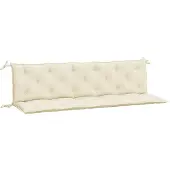 vidaXL Tuinbankkussens 2 st 180x50x7 cm oxford stof crèmewit
