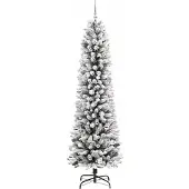 vidaXL Kunstkerstboom Wit 240 cm PVC en Metaal en Plastic