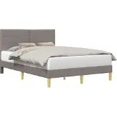 vidaXL Bedframe met hoofdeinde Taupe 160 x 200 cm Stof