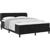 vidaXL Boxspringbed met hoofdeinde, zwart, 160 x 200 cm, fluweel