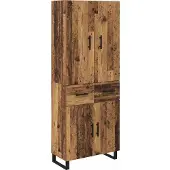 vidaXL Hoge kast, 2 stuks, gerecycled hout, 69,5 x 34 x 180 cm