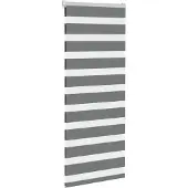 vidaXL Zebra rolgordijn 65x150 cm stofbreedte 60,9 cm donkergrijs