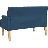 vidaXL Bankje met kussens 113x64,5x75,5 cm stof blauw