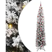 vidaXL Kunstkerstboom Groen 210 cm PVC en Staal en Kunststof