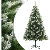 vidaXL Kunstkerstboom met scharnieren en sneeuw 150 cm