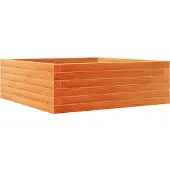 vidaXL Plantenbak 70x70x23 cm massief grenenhout wasbruin