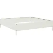 vidaXL Verhoogde plantenbak, wit, 100x100x26 cm, staal