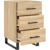 vidaXL Nachtkastje 40x40x66 cm bewerkt hout sonoma eikenkleurig