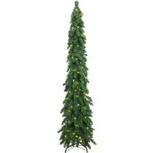 vidaXL Kunstkerstboom met verlichting 130 LED's 210 cm