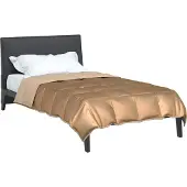 vidaXL Volledig Jaar Dekbed 155 x 200 cm 300 gsm Goud