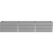 vidaXL Plantenbak Lichtgrijs 240 x 80 x 45 cm Staal