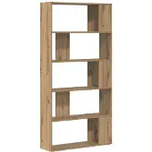 vidaXL Boekenkast 80 x 24 x 159 cm Bewerkt hout Artisan Eiken