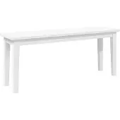 vidaXL Bank 110 cm massief hout wit rubber