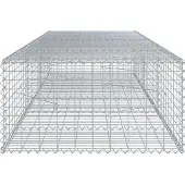 vidaXL Gabion met deksel, 300x100x50 cm, verzinkt staal