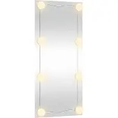 vidaXL Wandspiegel met LED's rechthoekig 50x100 cm glas